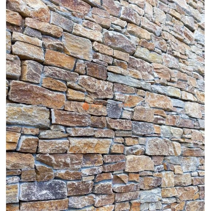 Панель из грубого камня Кварцит Мультиколор (550х200мм) упак. (4шт/0,44м2)