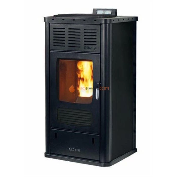 Отопительная печь Klover DIVA PLUS (матовый черный)