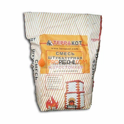 Терракот Смесь глино-шамотная штукатурная жаростойкая 5 кг.