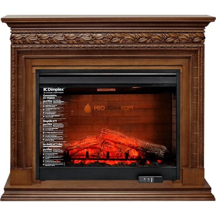 Каминокомплект Dimplex Valletta - Орех (Ширина 1245 мм) с очагом Symphony 30 inch DF3020-EU