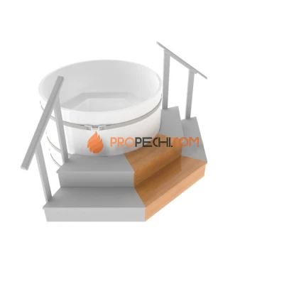 Подиум BentWood для купели лиственница натуральная. сегмент 1/8