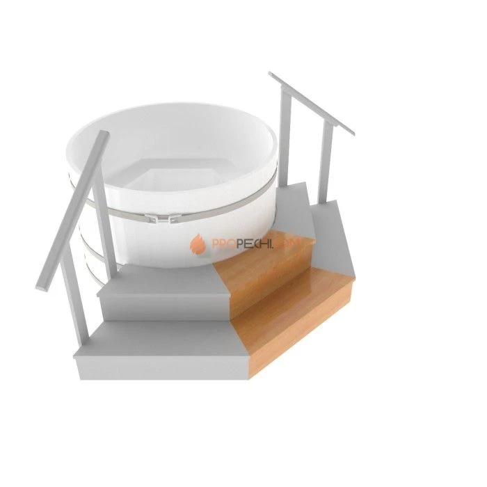 Подиум BentWood для купели лиственница натуральная. сегмент 1/8