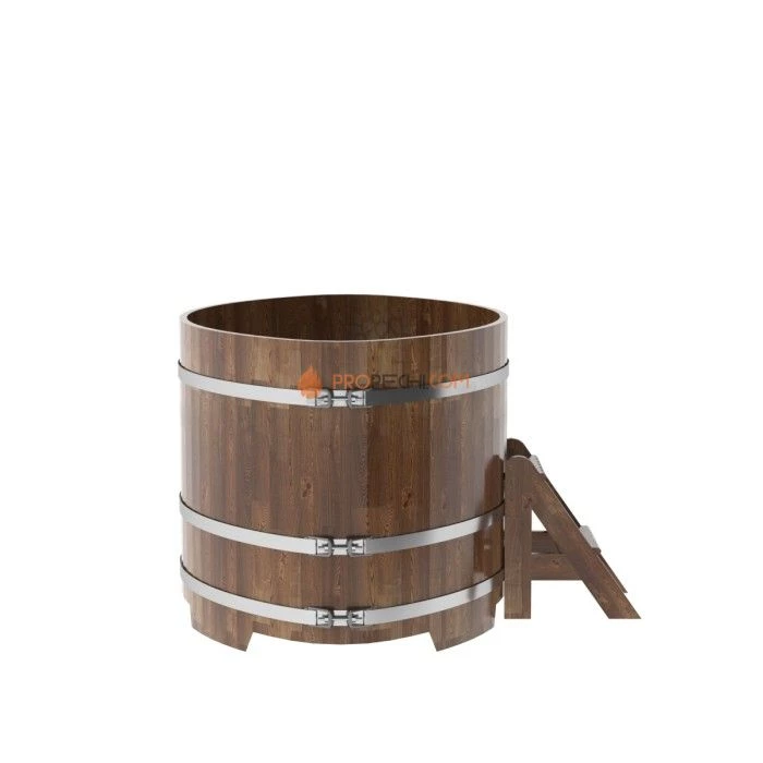 Купель BentWood овальная из сращенных ламелей мореной лиственницы 1,15х1,83