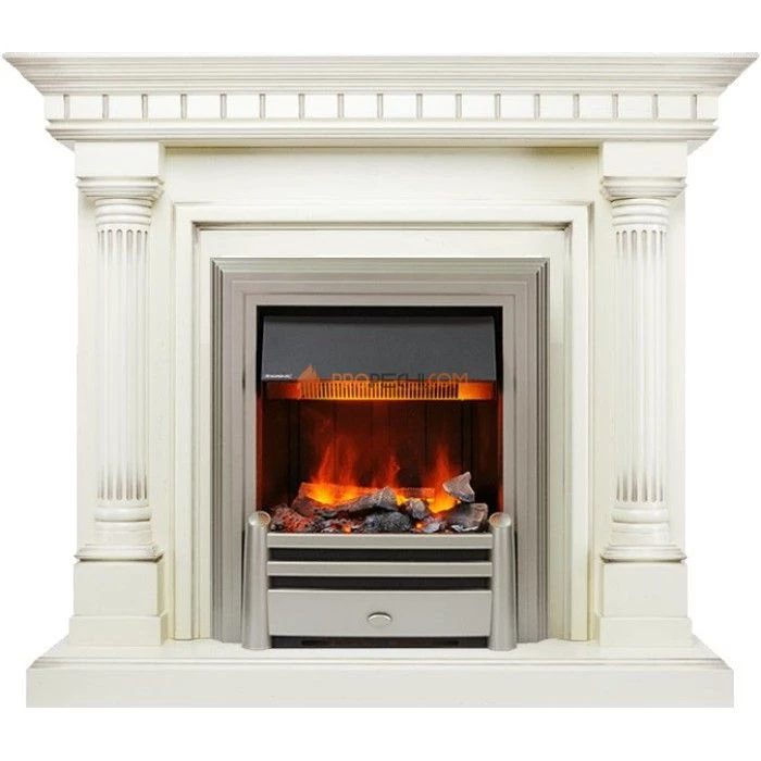 Каминокомплект Dimplex Dallas - Слоновая кость с патиной с очагом Chesford