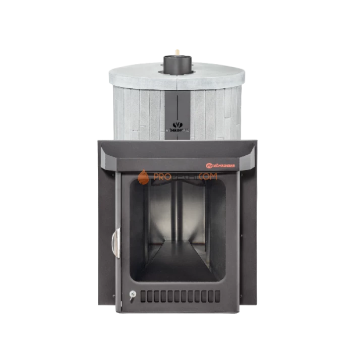 Дровяная печь для бани Ферингер Оптима до 28 м³ - Серый Велюр наборный