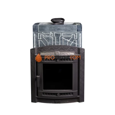  Печь банная "Атмосфера L" в облицовке "Талькохлорит" узор №7