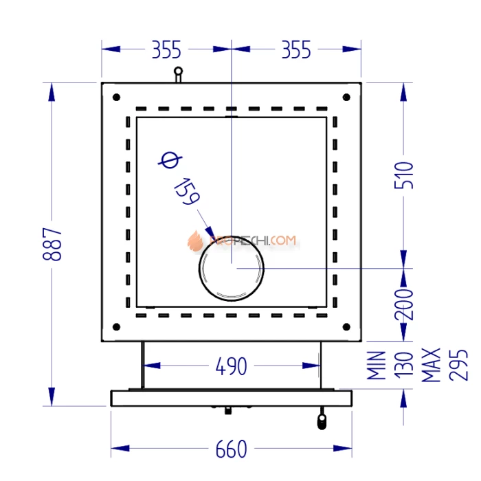 Газовая печь для бани Klover RT 50-RV 310S ( Талькомагнезит Радиатор )