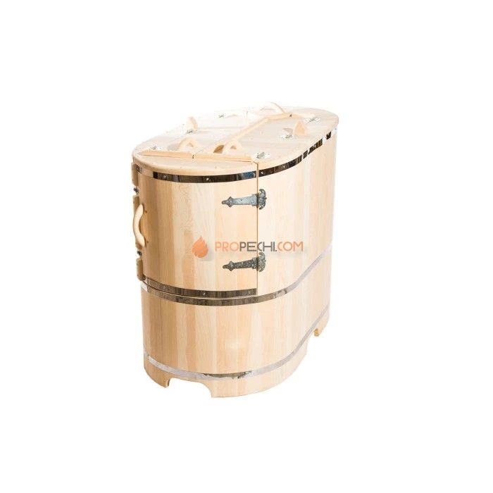 Фитобочка полулежачая НКЗ PREMIUM ЛЮКС из кедра, 115x78x140 см / 40 мм