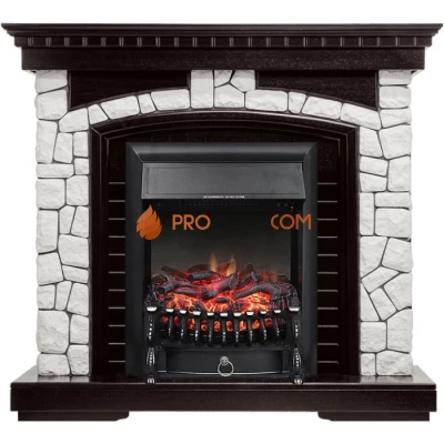 Каминокомплект Royal Flame Glasgow - Венге / Белый с очагом Fobos FX Black