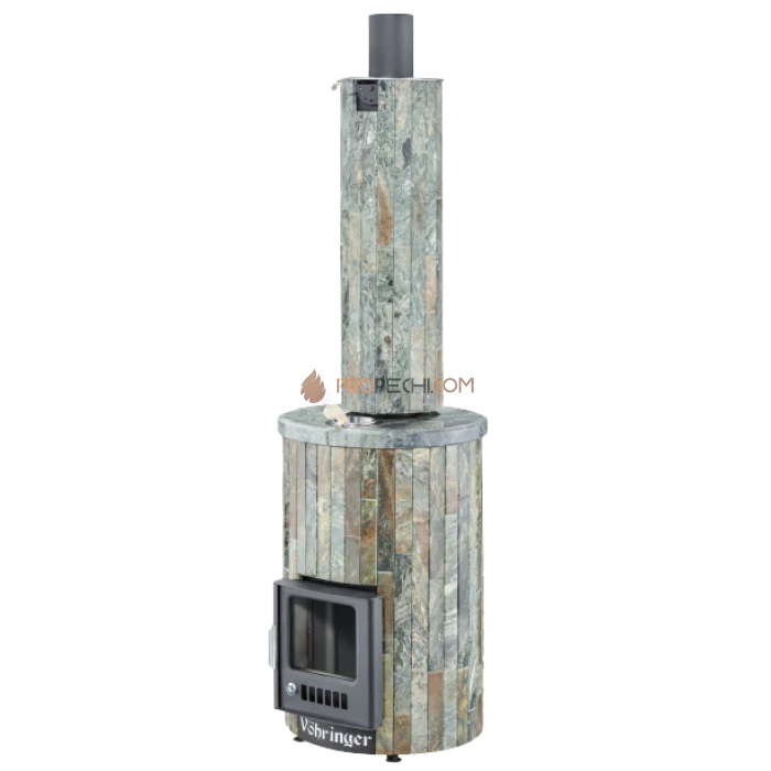 Дровяная печь для бани Ферингер Уют-18 до 18 м³ - Жадеит наборный