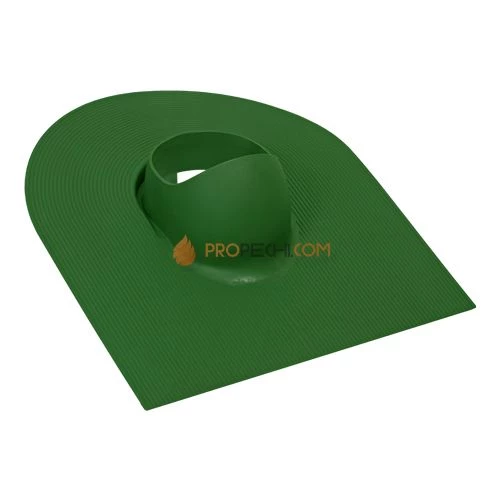 Проходной элемент трубы вентиляции, мягкая кровля, зеленый