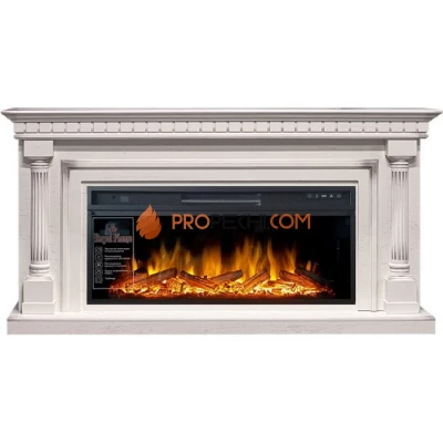 Каминокомплект Royal Flame Dallas - Слоновая кость с патиной (Ширина 1665 мм) с очагом Vision 42 LOG LED