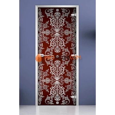 Стеклянная межкомнатная дверь DoorWood с фотопечатью Textures-19, 2000х800 мм