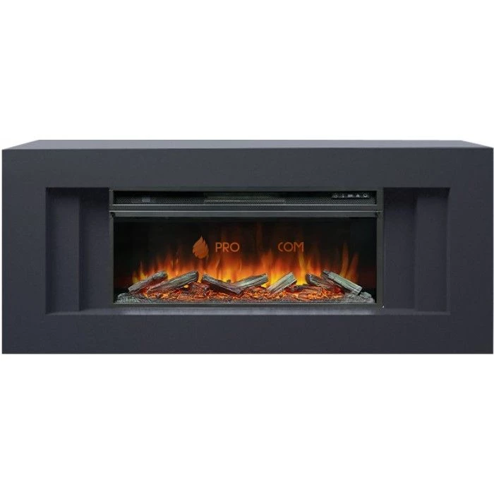 Каминокомплект Royal Flame Line 42 (Разборный) - Серый графит с Электрическим очагом Vision 42 LOG LED