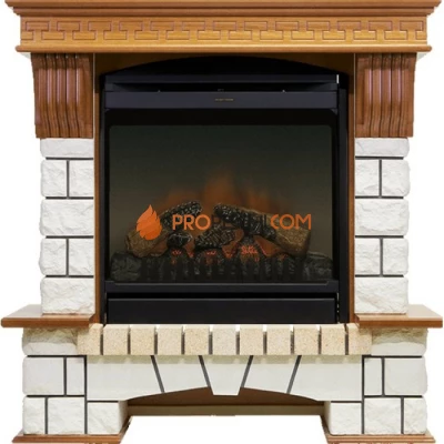 Каминокомплект Dimplex Pierre Luxe - Дуб / Белый (Высота 990мм) с очагом Gannon DF2010-EU