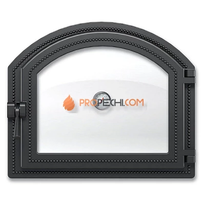 Дверка каминная 217 с термометром 410x350 мм