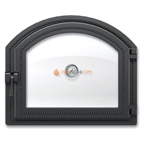 Дверка каминная 217 с термометром 410x350 мм