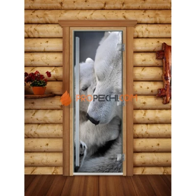 Дверь для бани DoorWood Престиж Фотопечать А066, 1900x700 мм