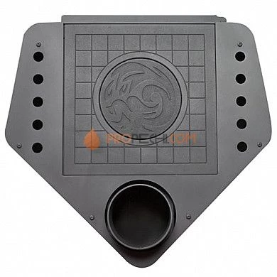 Печь-камин Бавария ЭКО угловая с плитой