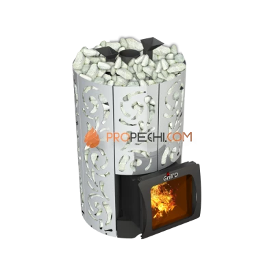 Дровяная печь для бани Grill’D Violet World Steel Short Window Max