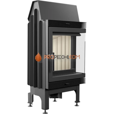 Каминная топка стальная Kratki Blanka/P/BS (угловое стекло справа) (8 кВт)