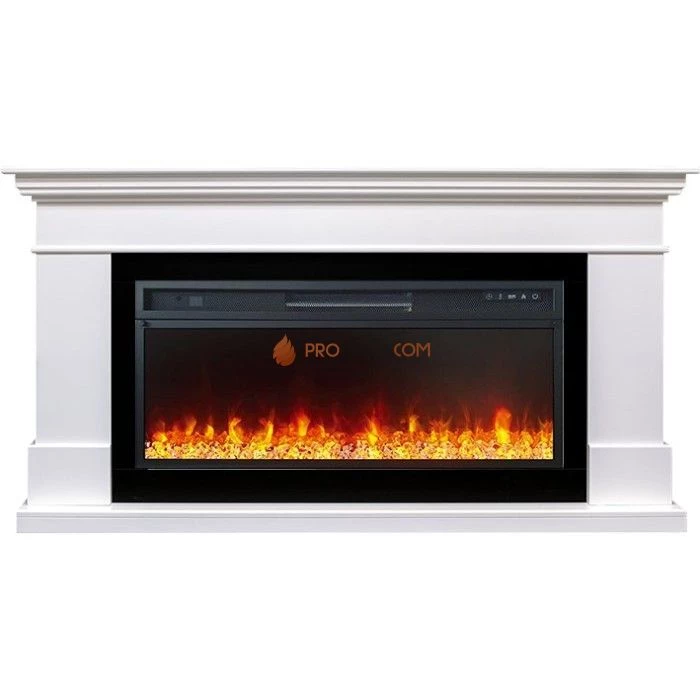 Каминокомплект Royal Flame California - Белый (Высота 850 мм) с очагом Vision 42 LED