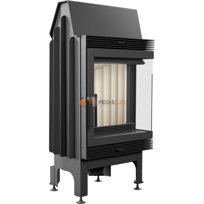 Каминная топка стальная Kratki Blanka/P/BS (угловое стекло справа) (8 кВт)