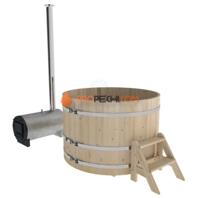 Фурако BentWood из кедра D=1.5 с наружной печкой стандарт