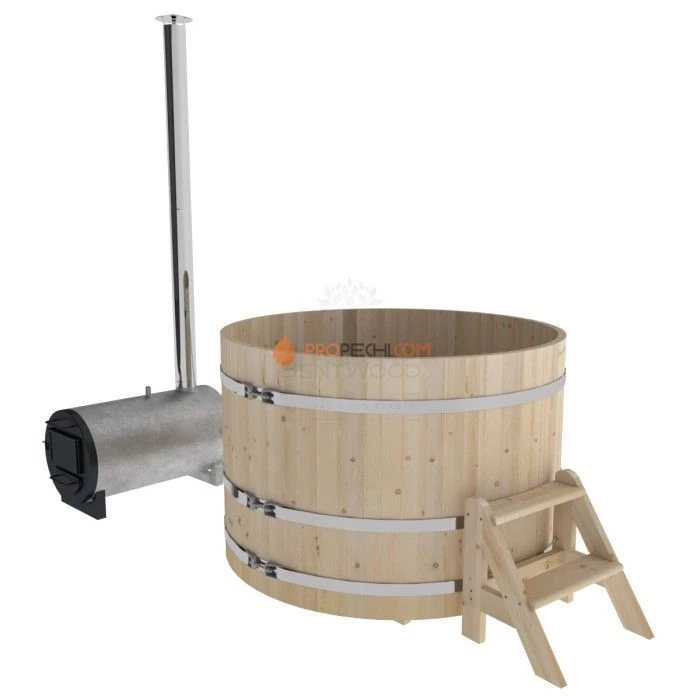 Фурако BentWood из кедра D=1.5 с наружной печкой стандарт