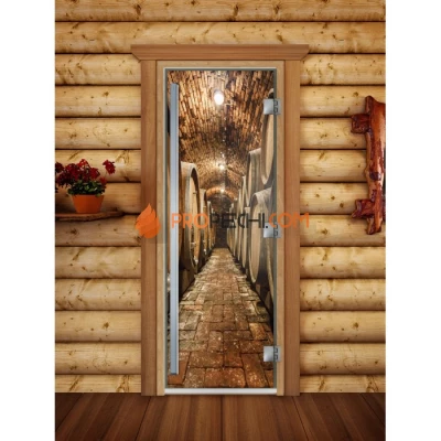 Дверь для бани DoorWood Престиж Фотопечать А034, 2000x800 мм