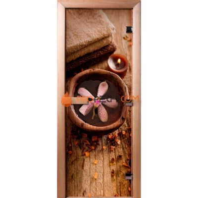 Дверь для бани DoorWood Фотопечать А009, 2100x700 мм