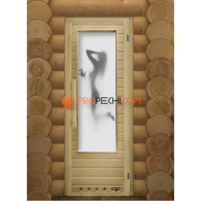 Дверь для бани DoorWood с фотопечатью Элит Искушение, 1850x730 мм