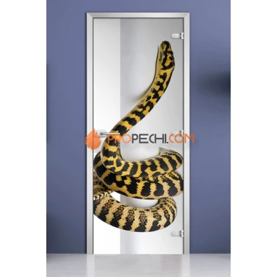 Стеклянная межкомнатная дверь DoorWood с фотопечатью Animals-04, 2000х800 мм