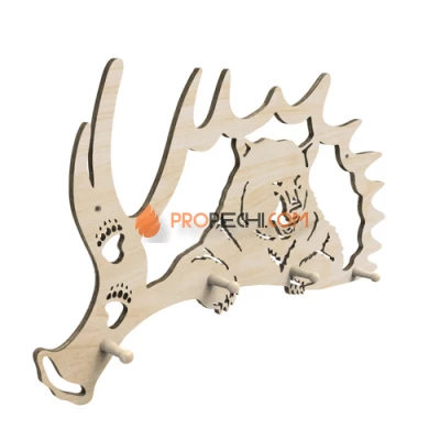 Вешалка 4 крючка Хозяин тайги