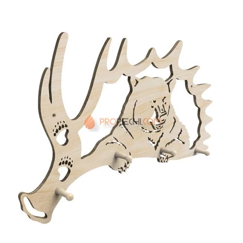 Вешалка 4 крючка Хозяин тайги