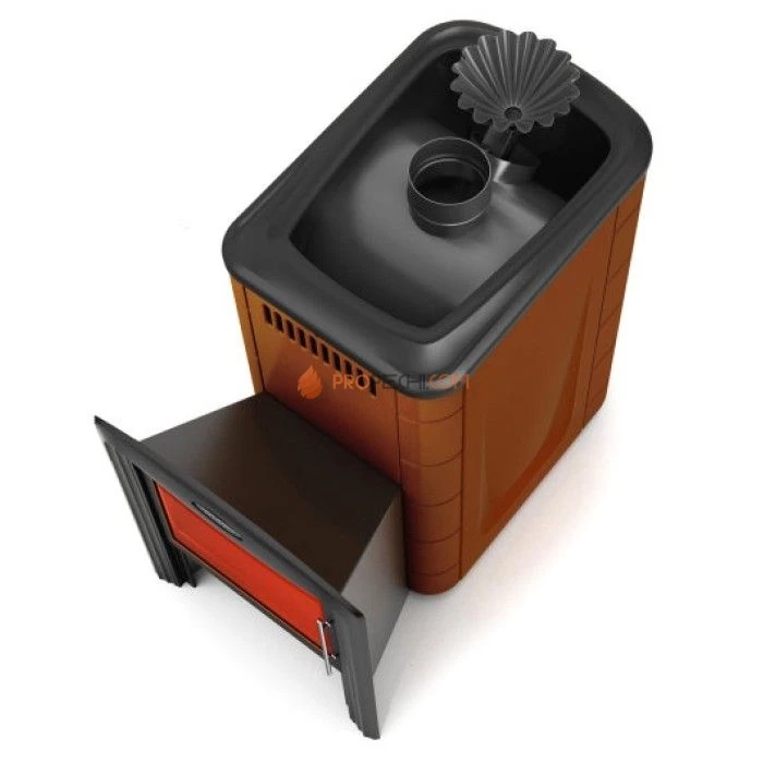 Печь для бани Термофор Ангара 2012 Inox Витра ЗК терракота