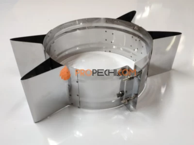 Хомут широкий (опорный, звезда) D=200 360гр. s=1.0 нерж. ФлюГранд