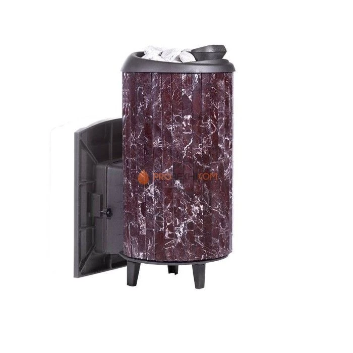 Чугунная печь для бани Атмосфера XL КТТ ламели Россо Леванто