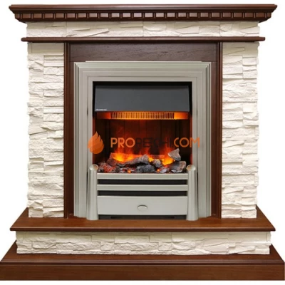 Каминокомплект Dimplex Calgary - Дуб / Сланец беженый с очагом Chesford