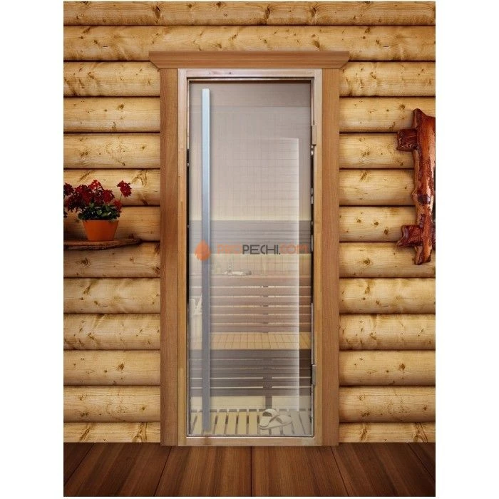 Дверь для бани DoorWood Престиж Flash Royal Прозрачная, 1900x700 мм