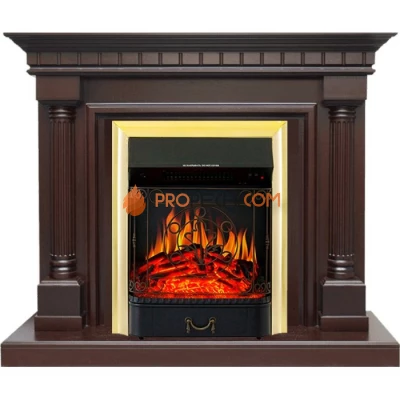 Каминокомплект Royal Flame Dallas - Темный дуб с очагом Majestic FX Brass
