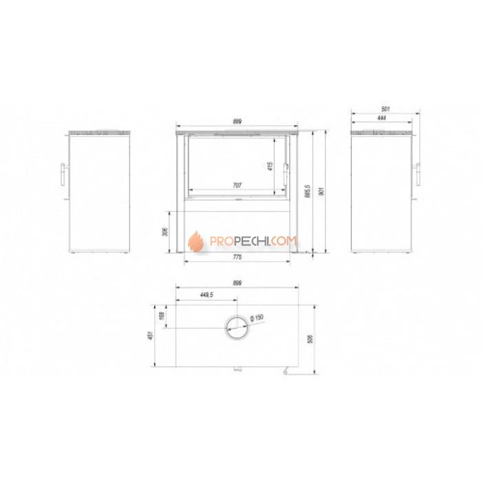 Печь-камин Kratki JUNO/12/C