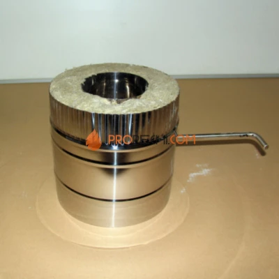 Шибер поворотный D=250\350 Sвнутр.=1.0 aisi 321-нерж. ФлюГранд