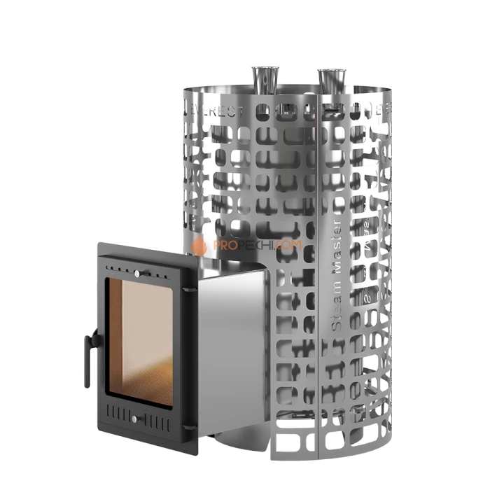 Дровяная печь для бани Эверест Steam Master 38 INOX (320M)