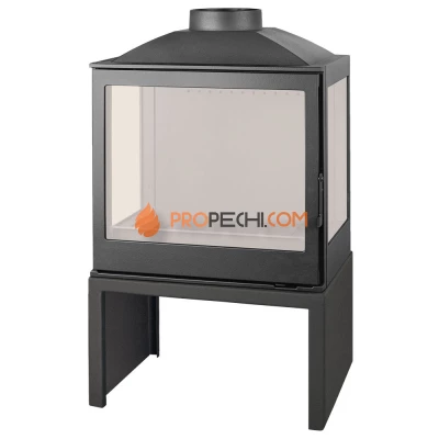 Печь-камин Liseo Castiron LCI 5 GFLR Stove, два боковых стекла
