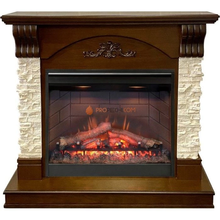 Каминокомплект Dimplex Prague - Темный дуб/Сланец бежевый с очагом Symphony 26 inch DF2608-INT