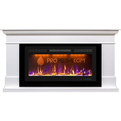 Каминокомплект Royal Flame California - Белый (Высота 850 мм) с очагом Crystal 36 RF