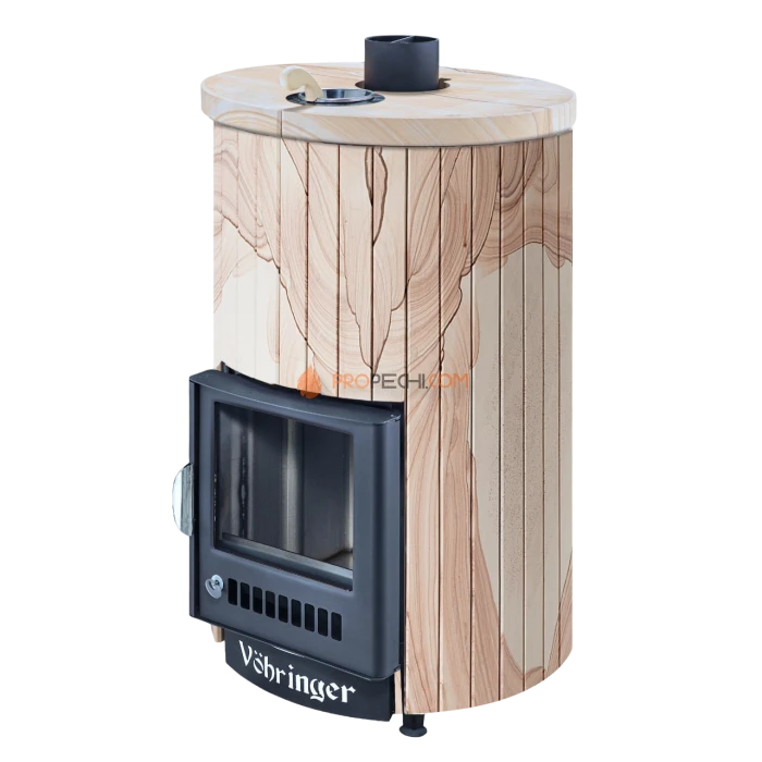 Дровяная печь для бани Ферингер Уют-25 до 25 м³ - Окаменевшее дерево перенесенный рисунок