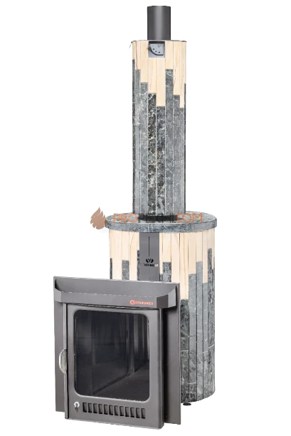 Банная печь Ферингер Малютка Пироксенит + "Окаменевшее дерево"