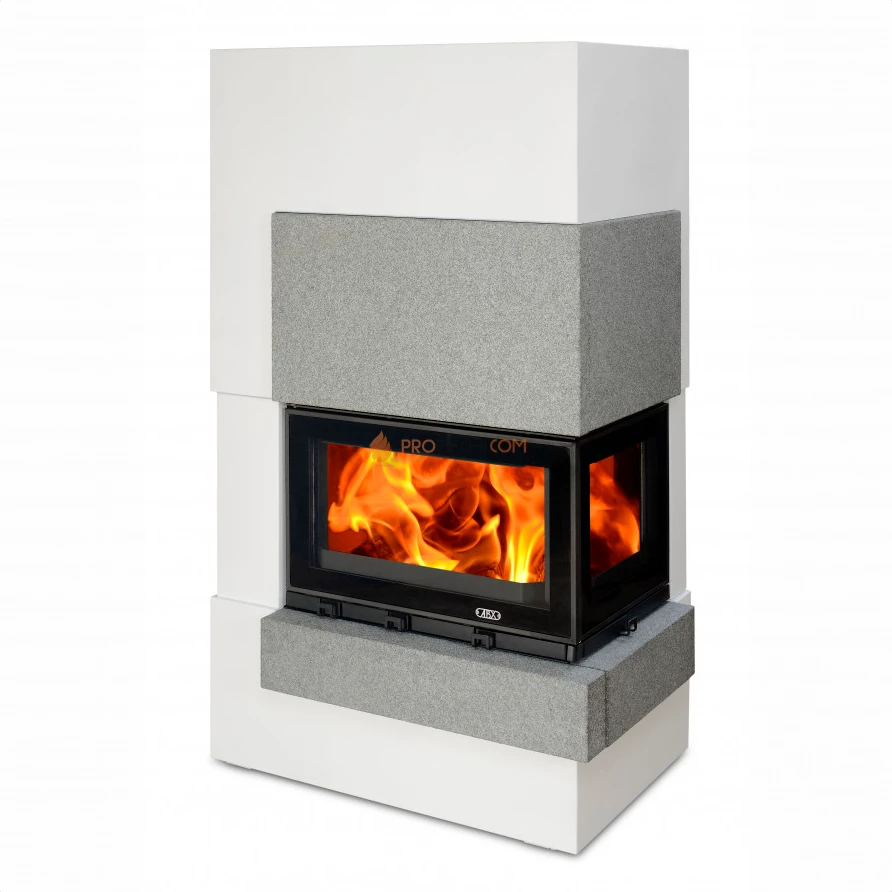 Готовый камин ABX с облицовкой Norfolk угловой